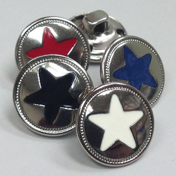 M-151 - 5-Point Star Button - 4 colors